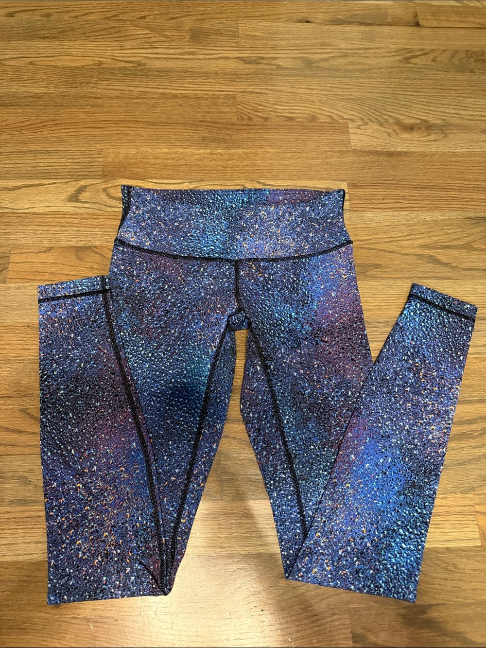 lululemon athletica women’s Galaxy-Print Leggings in Blue and Purple RARE